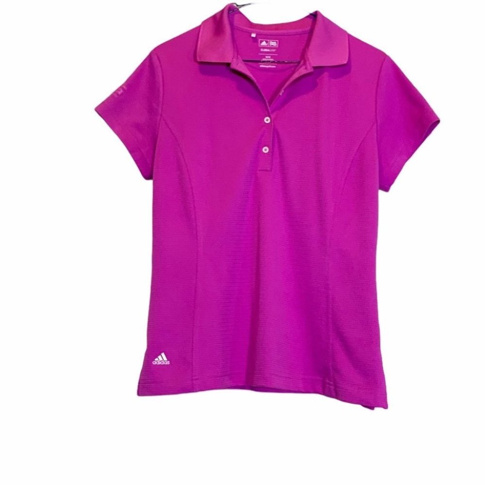 Adidas climalite magenta golf polo women’s tshirt